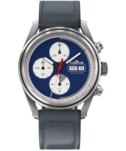 Zegarek męski Fortis Stratoliner S-41 Blue Japan Chronograph Automatic
