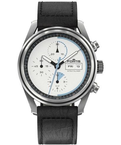 Zegarek męski Fortis Stratoliner S-41 White Dust Chronograph Automatic