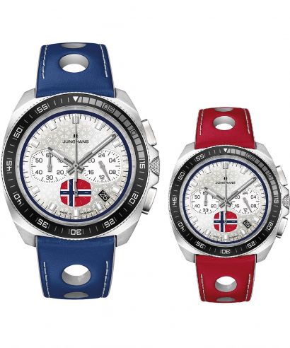 Zegarek męski Junghans 1972 Chronoscope FIS Trondheim Limited Edition SET
