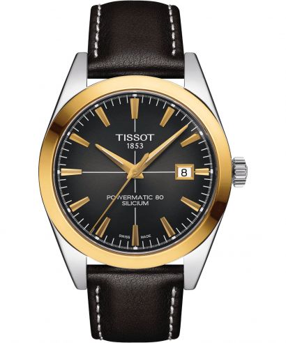 Zegarek męski Tissot Gentleman Powermatic 80 Silicium Solid 18 k Gold Bezel