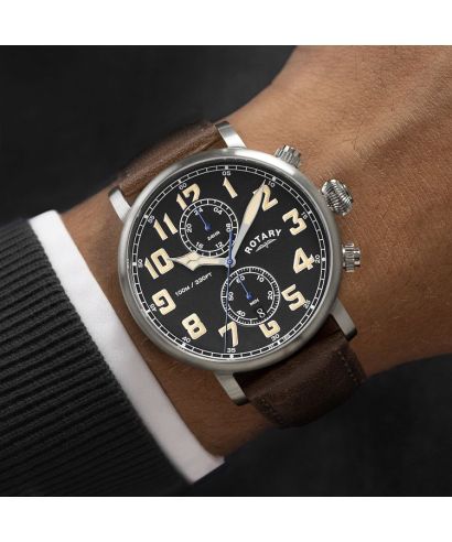 Zegarek męski Rotary Heritage Pilot Chronograph