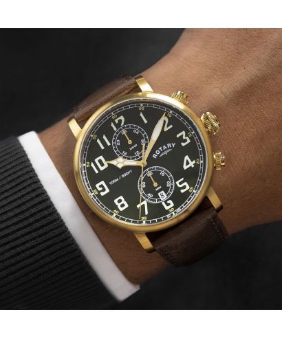 Zegarek męski Rotary Heritage Pilot Chronograph