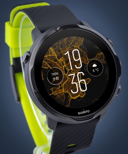 Zegarek smartwatch Suunto 7 Black Lime Wrist HR GPS Outlet