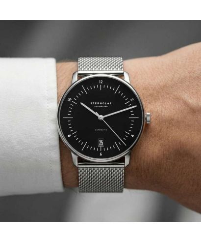 Zegarek męski Sternglas Naos Piano Black Automatic