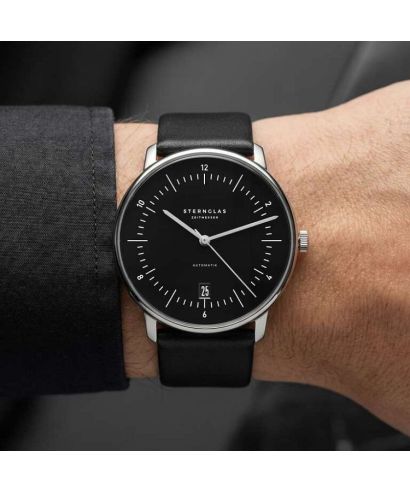 Zegarek męski Sternglas Naos Piano Black Automatic