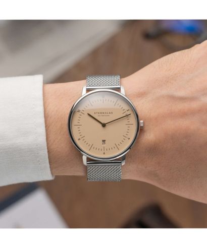 Zegarek męski Sternglas Naos Sand Brown Automatic