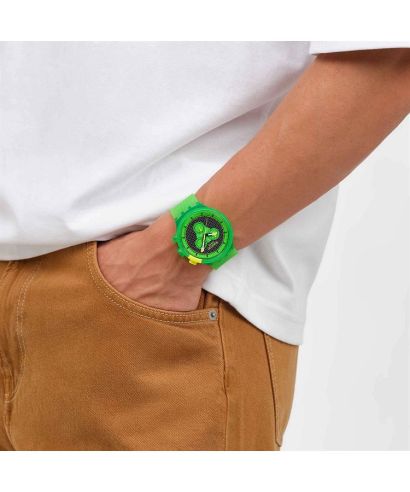 Zegarek Swatch Smash It Glowingly Green Chronograph