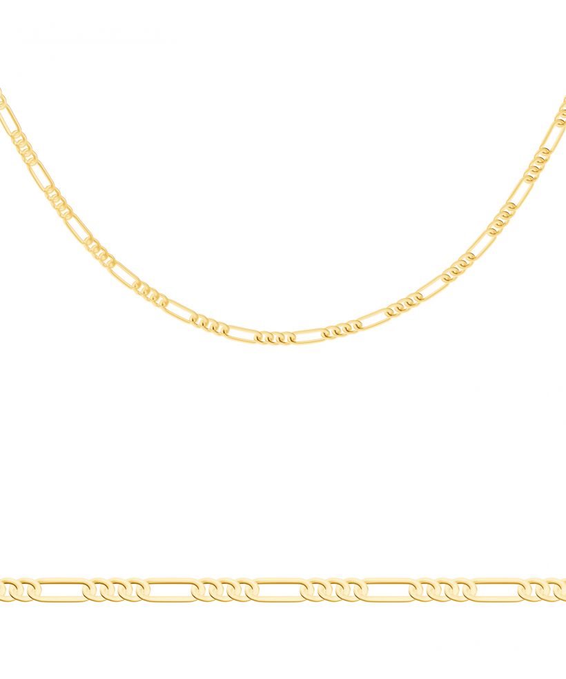 Łańcuszek Bonore 45 cm. Splot Figaro ze złota próby 585 o szerokości 1 mm