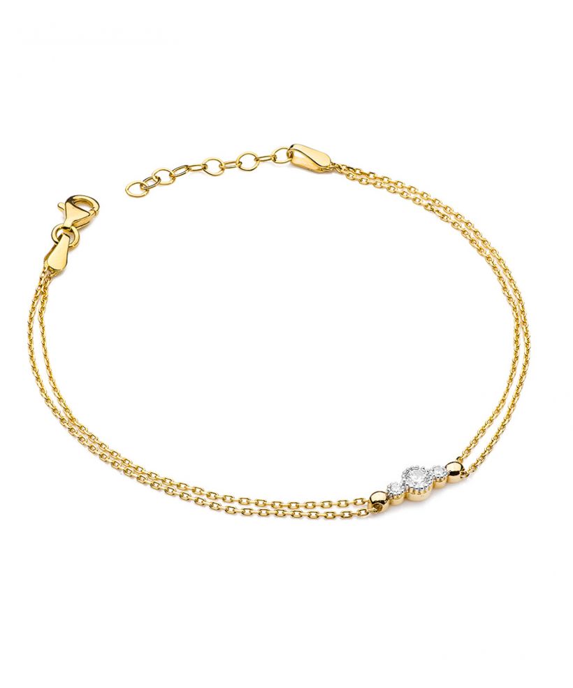 Bransoletka Bonore ze Złota próby 585 z diamentem 0,13 ct