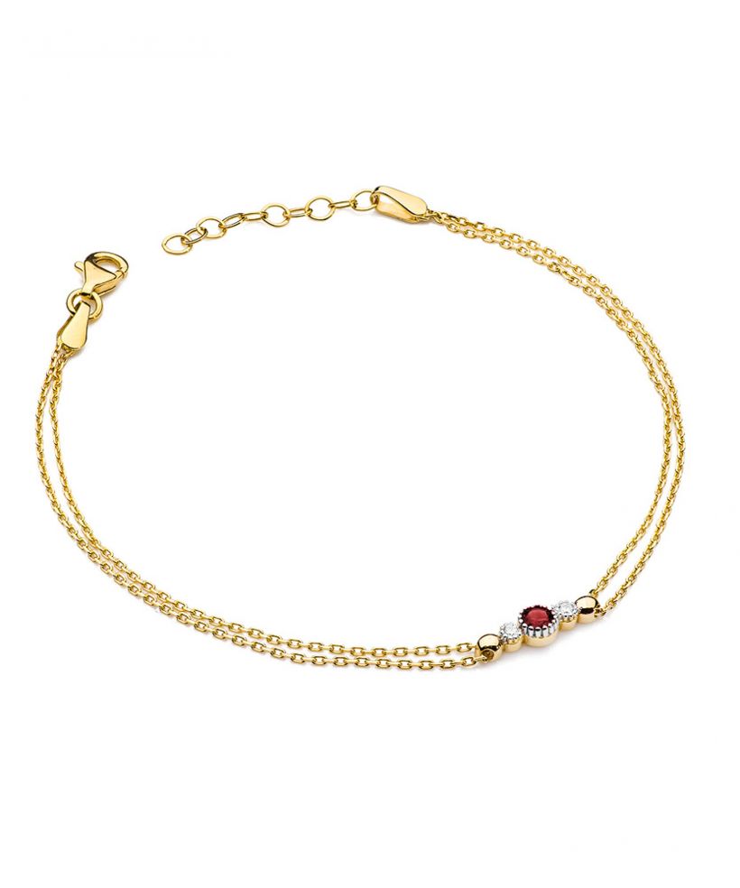 Bransoletka Bonore ze Złota próby 585 z rubinem 0,15 ct