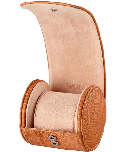 Etui podróżne Wolf Seltzer Single Watch Roll Travel Orange Peach na 1 zegarek