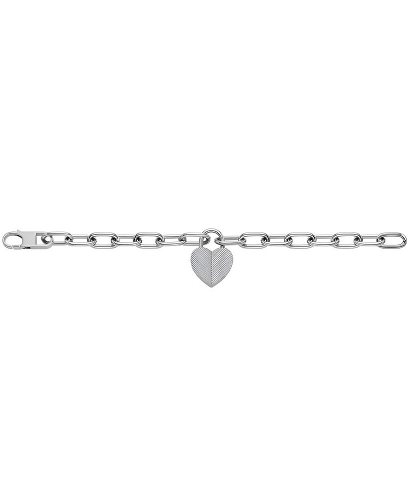 Bransoletka Fossil Harlow Linear Texture Heart