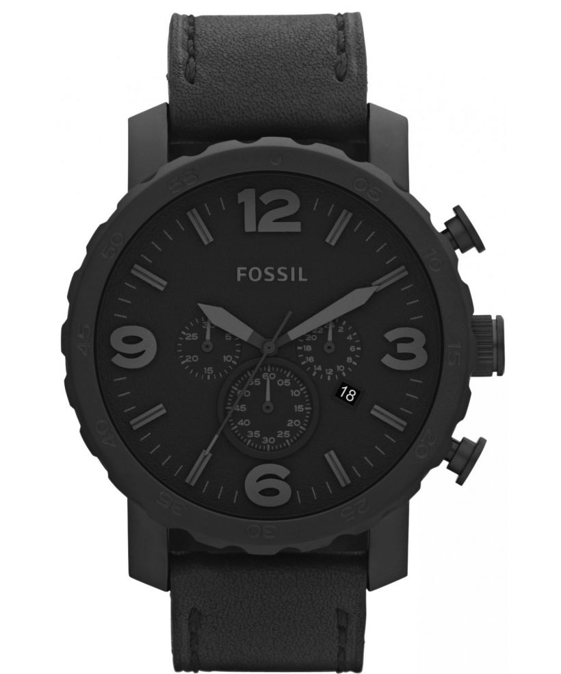 Zegarek męski Fossil Nate Leather Black
