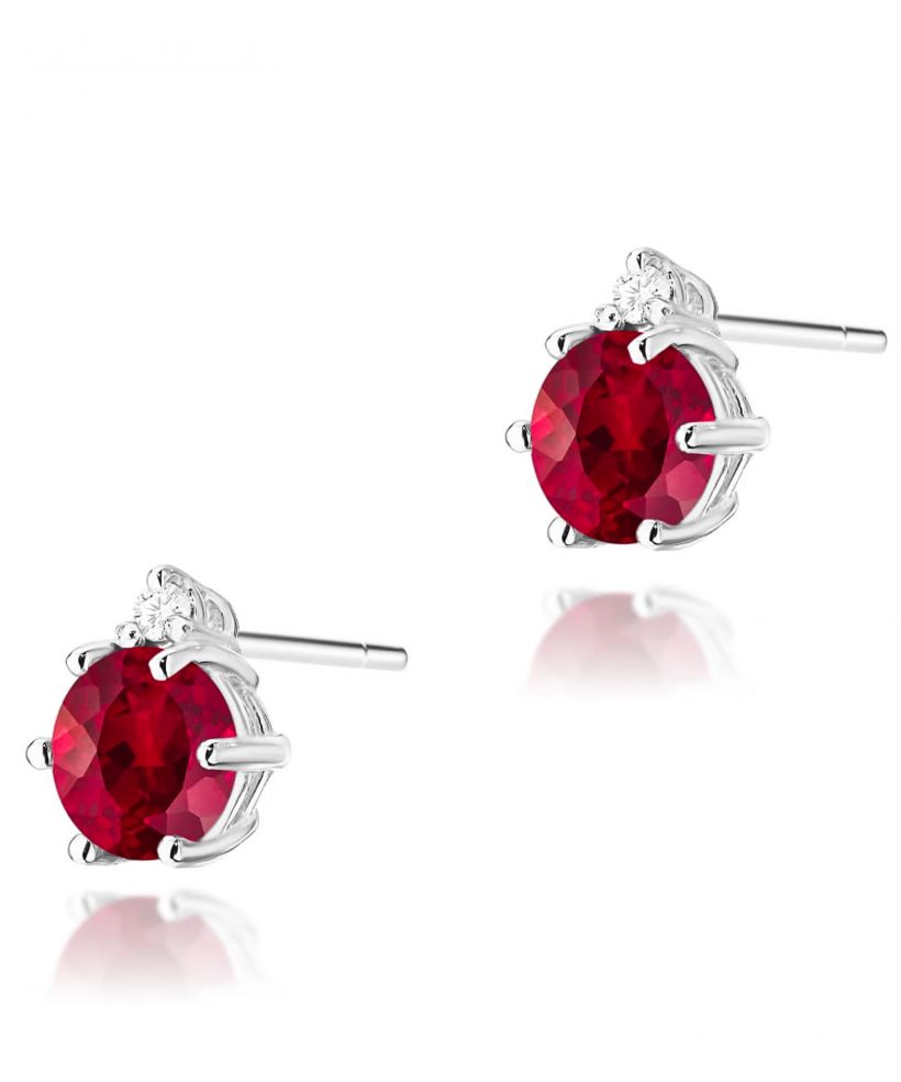 Kolczyki Bonore ze Złota próby 585 z rubinem 1,2 ct