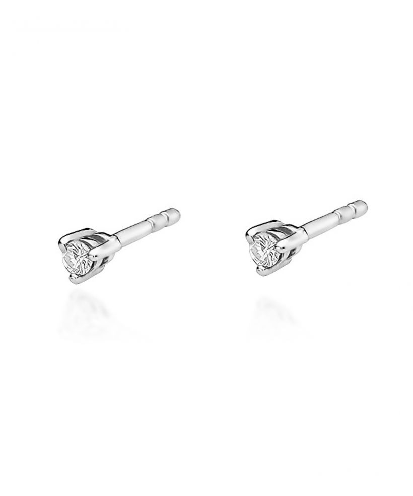 Kolczyki Bonore ze Złota próby 585 z diamentem 0,08 ct
