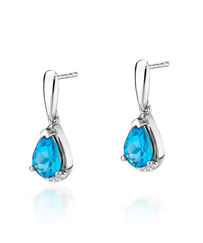 Kolczyki Bonore ze Złota próby 585 z topazem 2,8 ct