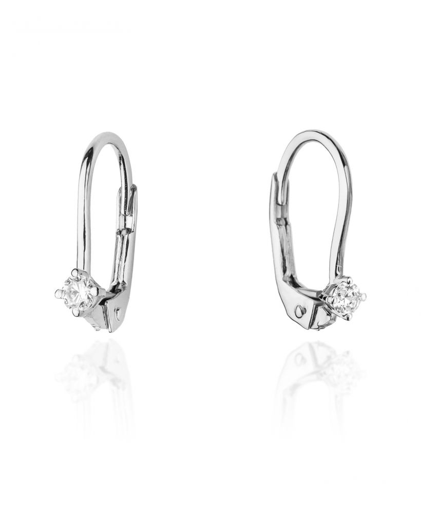 Kolczyki Bonore ze Złota próby 585 z diamentem 0,06 ct