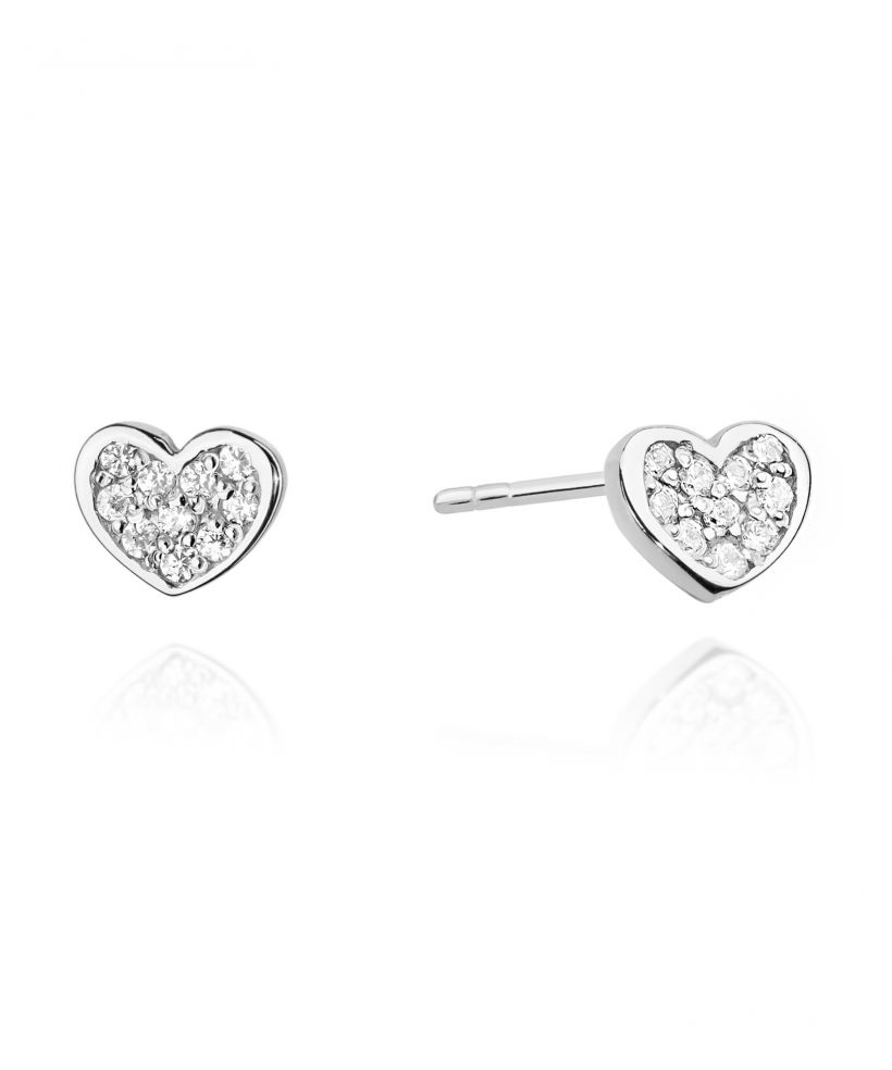 Kolczyki Bonore ze Złota próby 585 z diamentem 0,17 ct