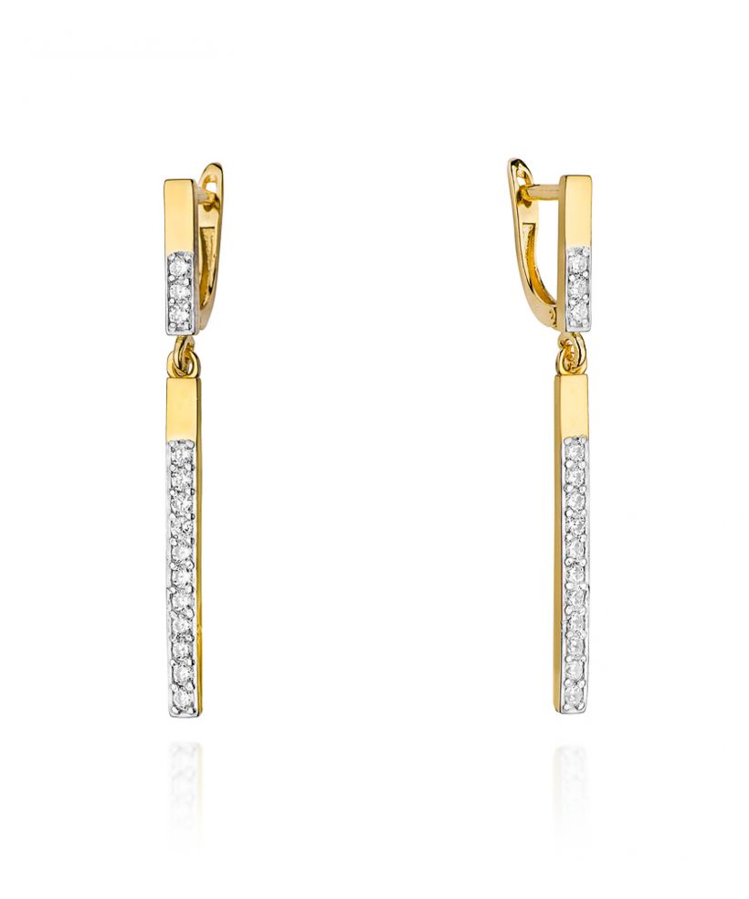 Kolczyki Bonore ze Złota próby 585 z diamentem 0,56 ct
