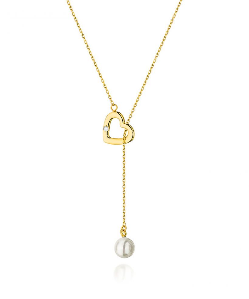 Łańcuszek Bonore 46 + 3 cm ze Złota próby 585 z diamentem 0,01 ct
