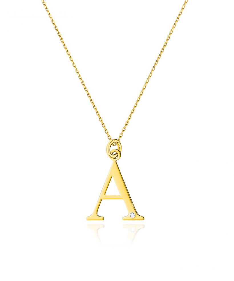 Łańcuszek Bonore 42 - 45 cm ze Złota próby 585 z diamentem 0,005 ct