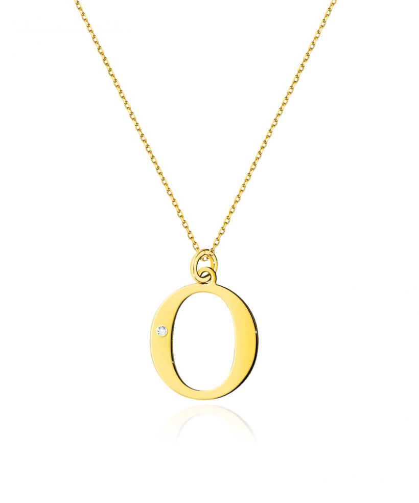 Łańcuszek Bonore 42 - 45 cm ze Złota próby 585 z diamentem 0,005 ct
