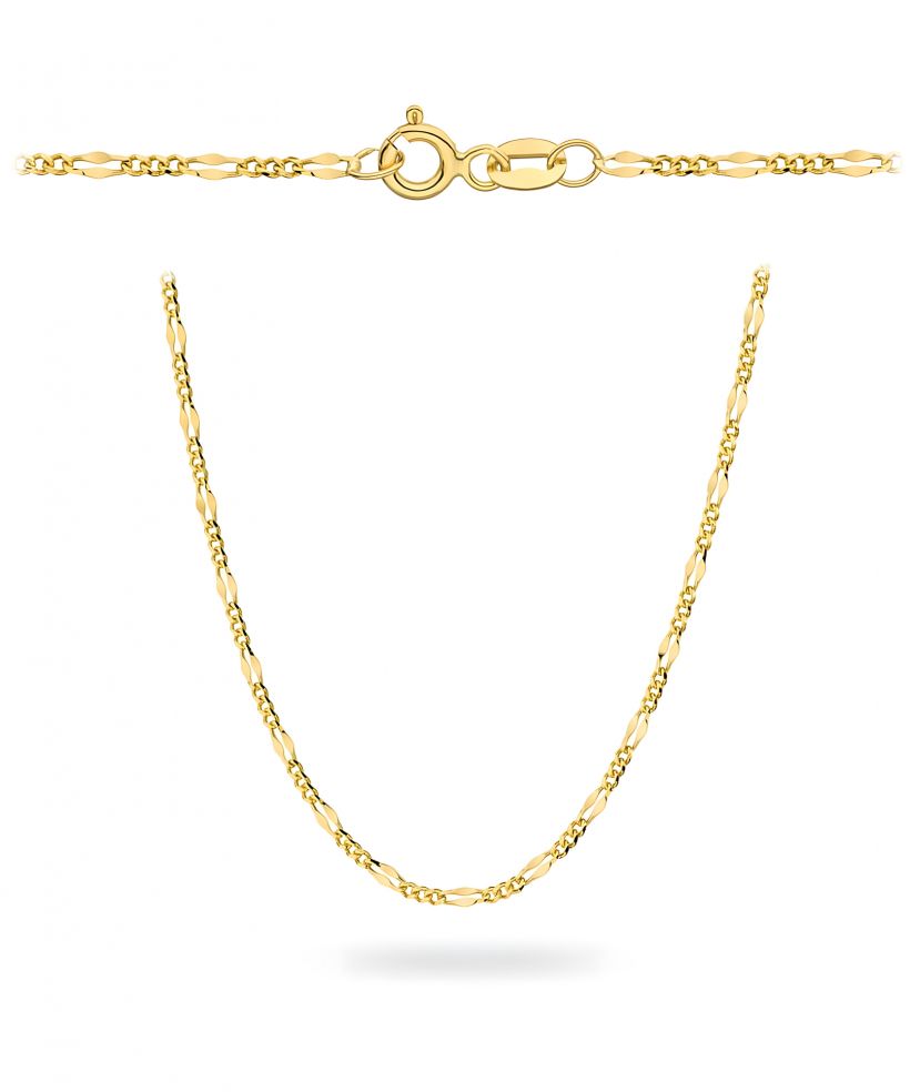 Łańcuszek Bonore 50 cm. Splot Figaro,Gucci ze złota próby 585 o szerokości 1 mm