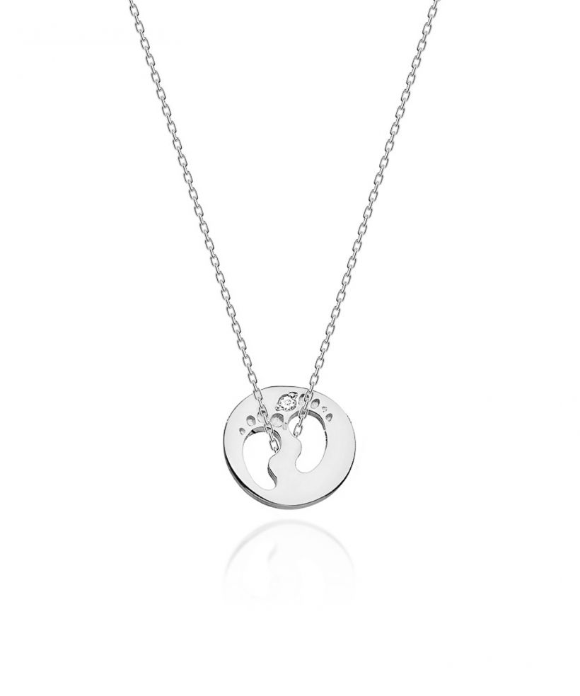 Łańcuszek Bonore 42 - 45 cm ze Złota próby 585 z diamentem 0,005 ct
