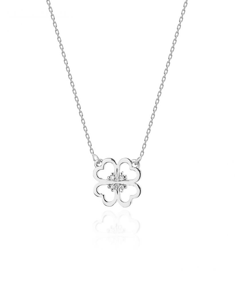 Łańcuszek Bonore 42 - 45 cm ze Złota próby 585 z diamentem 0,02 ct