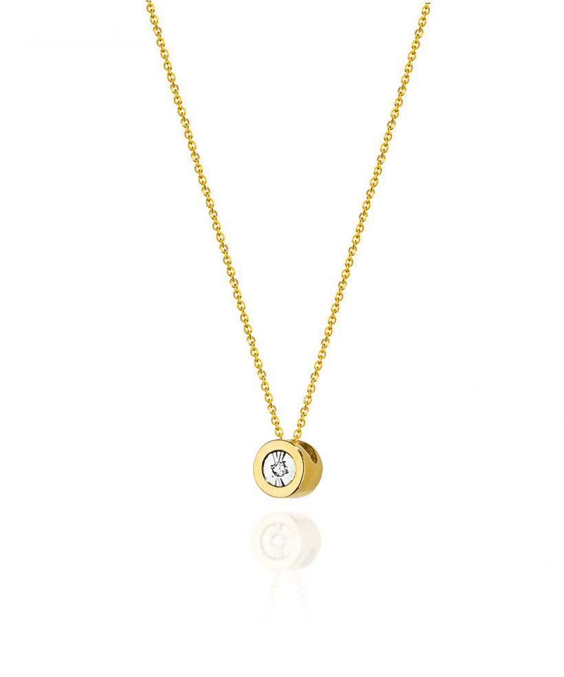 Łańcuszek Bonore 42 - 45 cm ze Złota próby 585 z diamentem 0,0145 ct