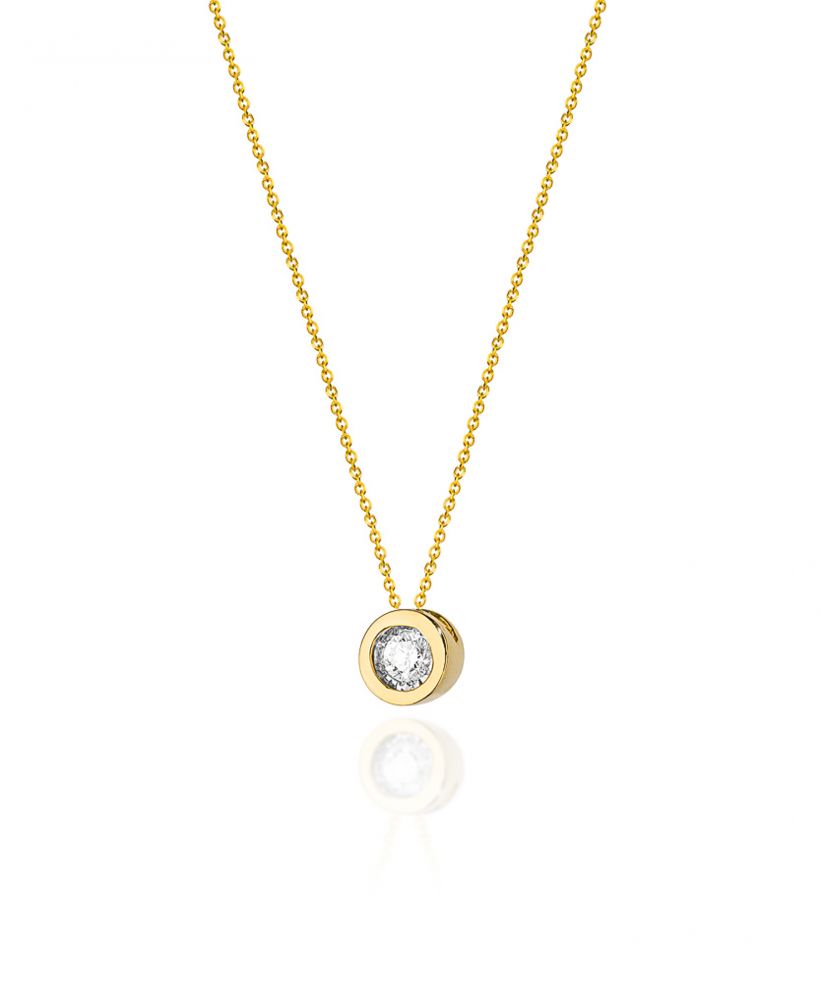 Łańcuszek Bonore 42 - 45 cm ze Złota próby 585 z diamentem 0,08 ct