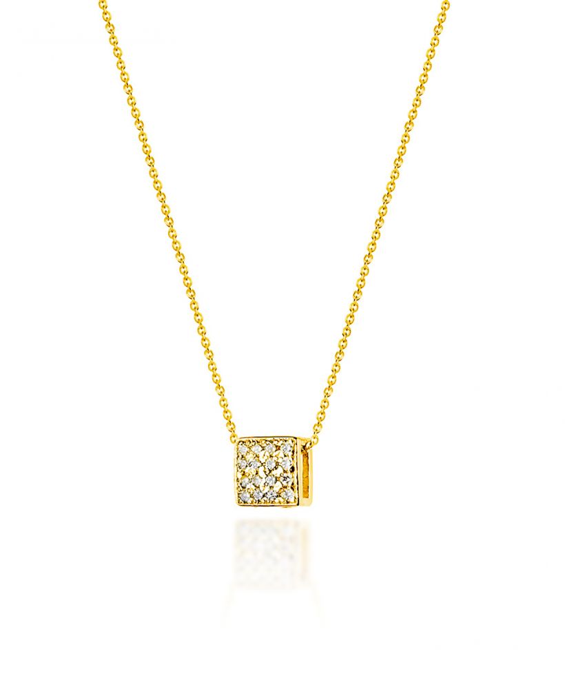 Łańcuszek Bonore 42 - 45 cm ze Złota próby 585 z diamentem 0,08 ct