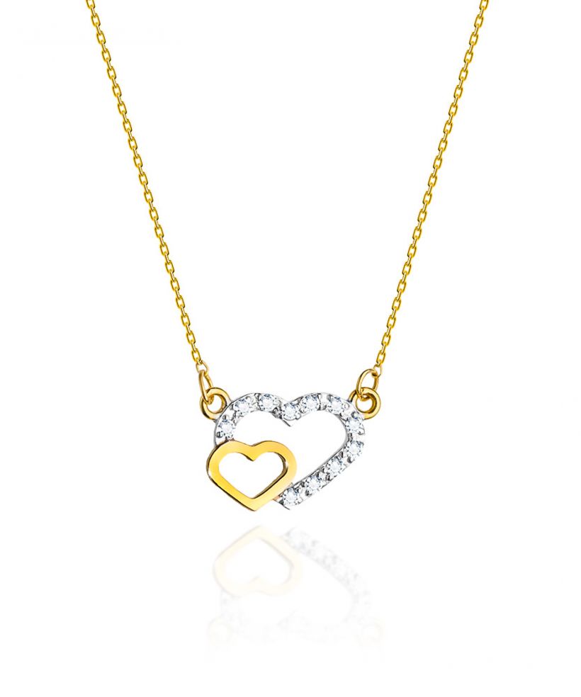 Łańcuszek Bonore 42 - 45 cm ze Złota próby 585 z diamentem 0,06 ct