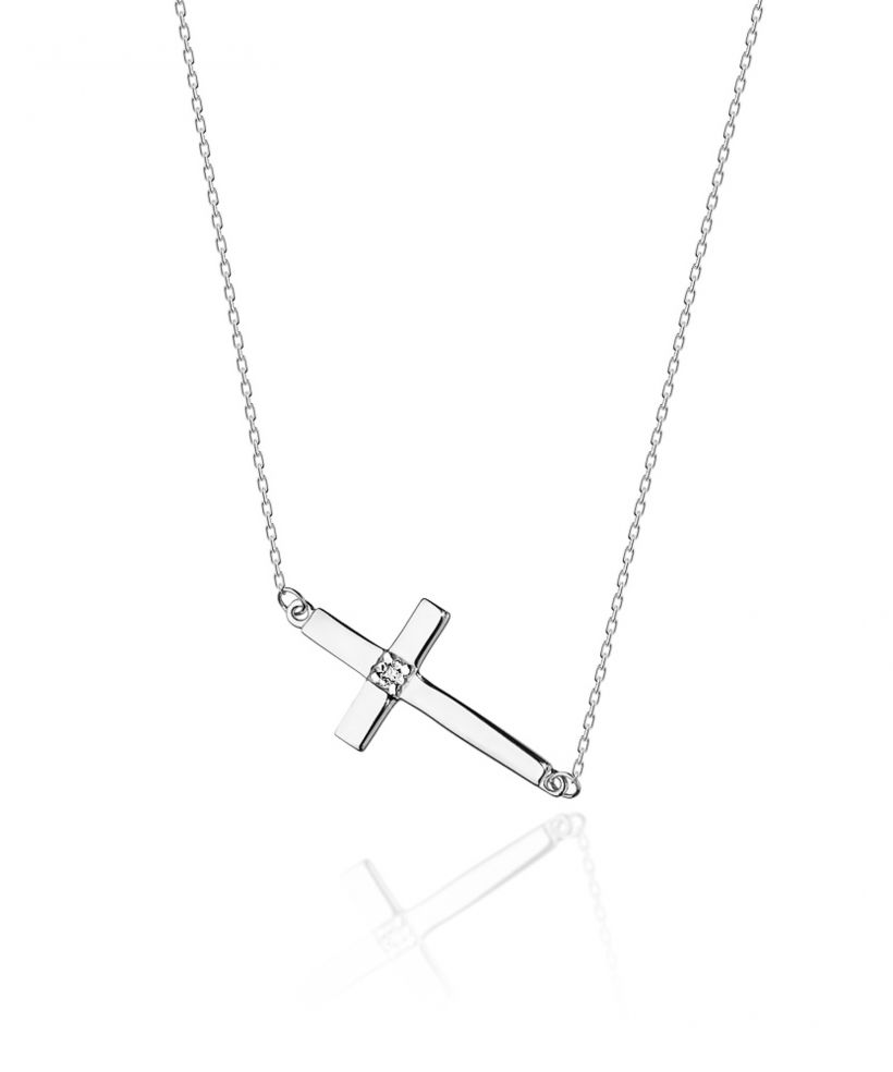 Łańcuszek Bonore 42 - 45 cm ze Złota próby 585 z diamentem 0,005 ct