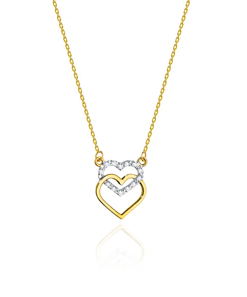 Łańcuszek Bonore 42 - 45 cm ze Złota próby 585 z diamentem 0,05 ct