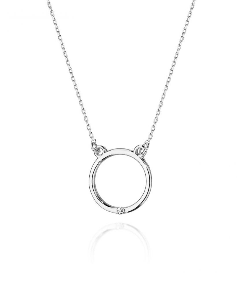 Łańcuszek Bonore 42 - 45 cm ze Złota próby 585 z diamentem 0,01 ct