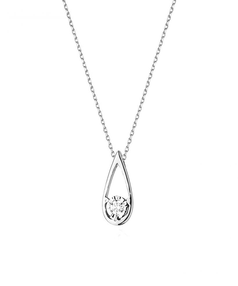 Łańcuszek Bonore 42 - 45 cm ze Złota próby 585 z diamentem 0,08 ct