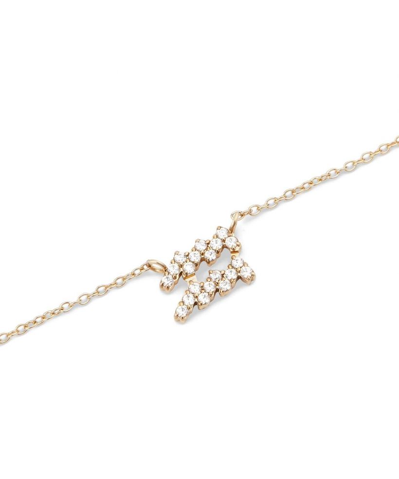 Naszyjnik Daniel Wellington Crystal Zodiac Chain Gold Aquarius