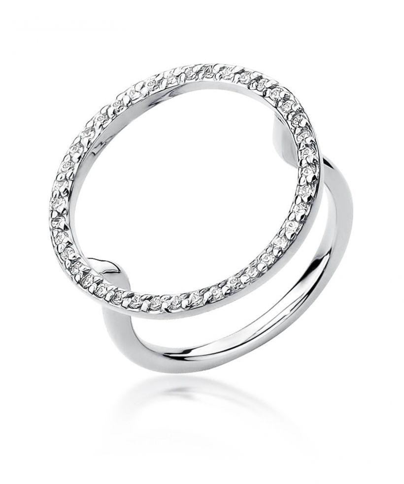 Pierścionek Bonore ze Złota próby 585 z diamentem 0,2 ct