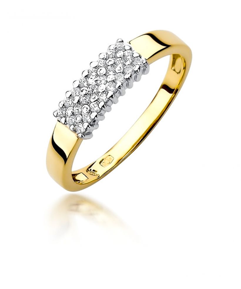 Pierścionek Bonore ze Złota próby 585 z diamentem 0,2 ct
