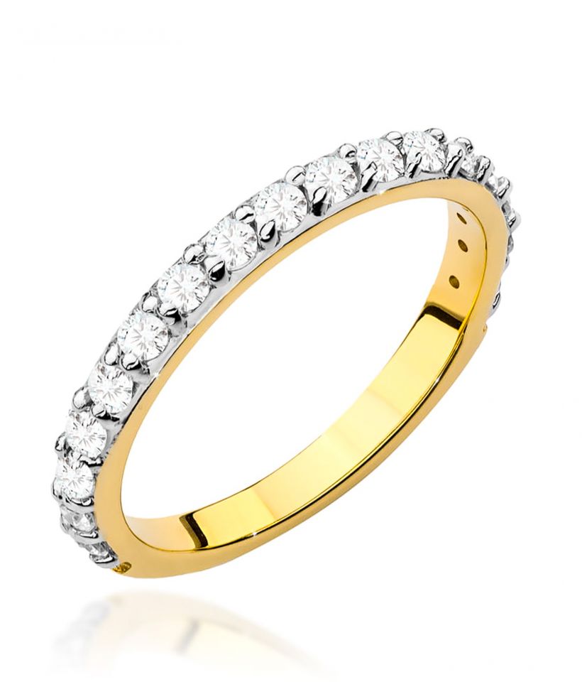 Pierścionek Bonore ze Złota próby 585 z diamentem 0,34 ct