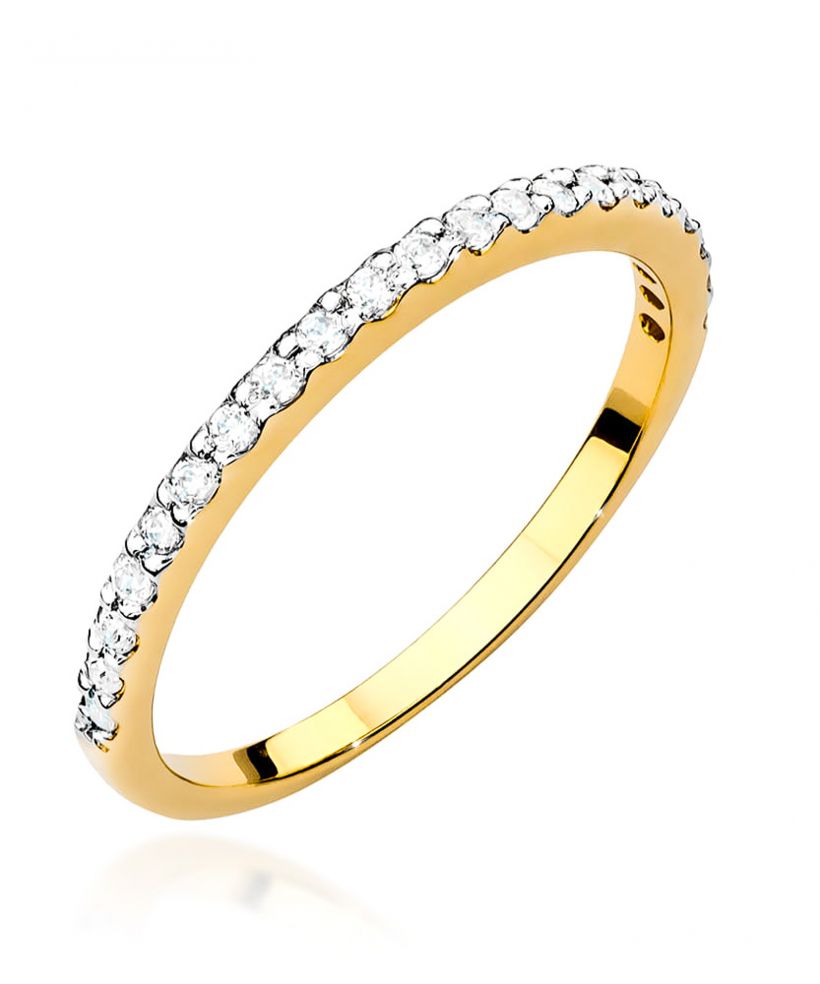 Pierścionek Bonore ze Złota próby 585 z diamentem 0,18 ct