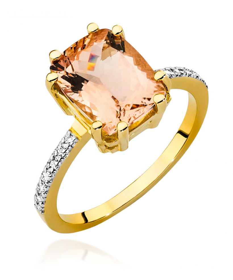 Pierścionek Bonore ze Złota próby 585 z morganitem 2,8 ct