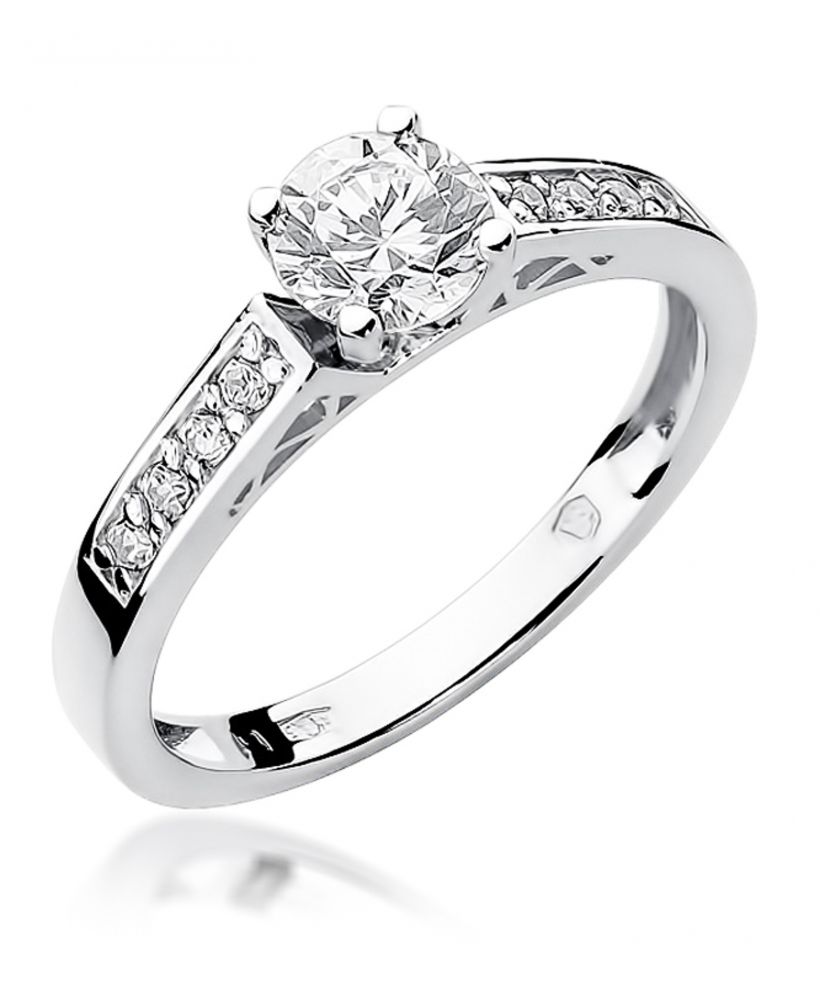 Pierścionek Bonore ze Złota próby 585 z diamentem 0,42 ct