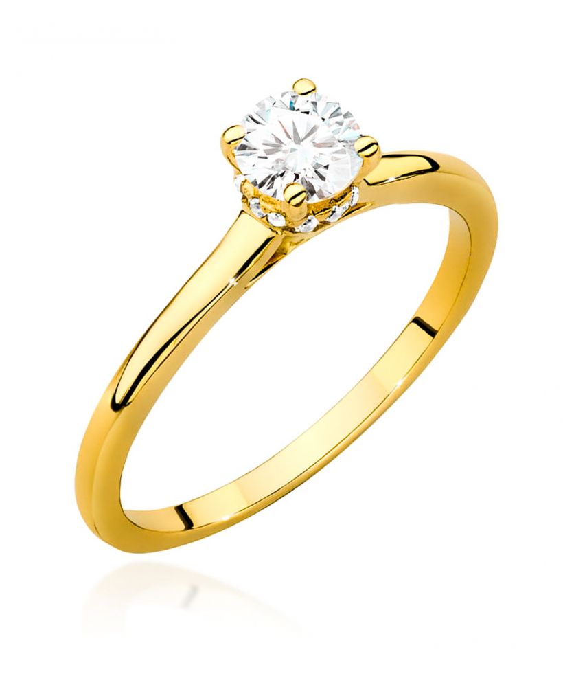Pierścionek Bonore ze Złota próby 585 z diamentem 0,46 ct