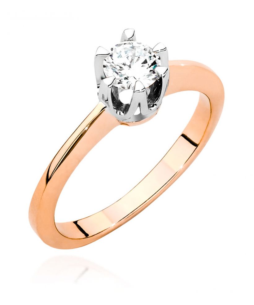 Pierścionek Bonore ze Złota próby 585 z diamentem 0,4 ct
