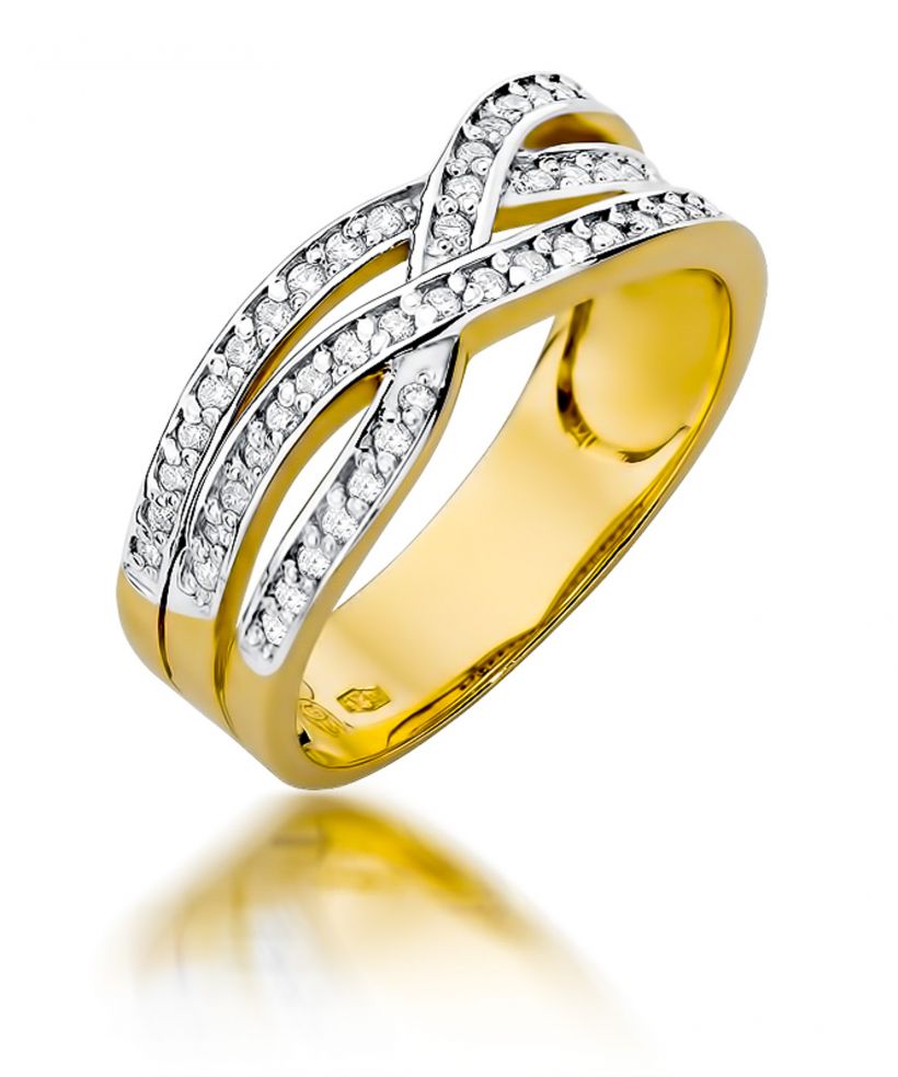 Pierścionek Bonore ze Złota próby 585 z diamentem 0,27 ct