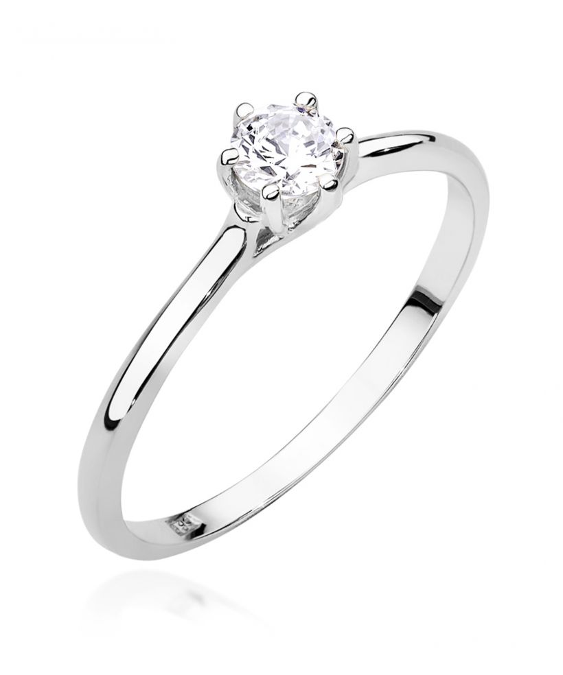 Pierścionek Bonore ze Złota próby 585 z diamentem 0,26 ct