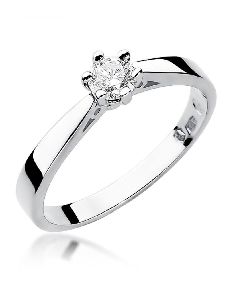 Pierścionek Bonore ze Złota próby 585 z diamentem 0,25 ct