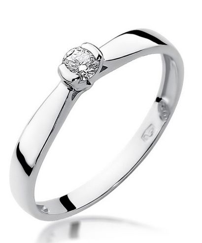 Pierścionek Bonore z białego złota próby 585 z diamentem 0,08 ct